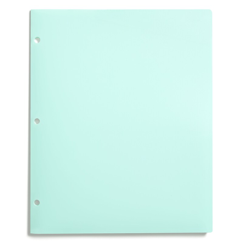 Pep Rally 3-Hole Punched 2-Pocket Presentation Folder, Mint (58543) image 1