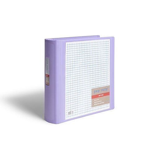 Pep Rally Standard 2" 3Ring Better Binders, Lilac (58598) at Staples
