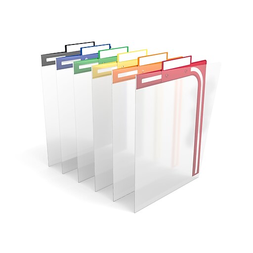 TRU RED™ Reinforced File Folder, 1/3 Cut, Letter Size, Assorted Colors