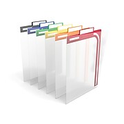 TRU RED™ Reinforced File Folder, 1/3 Cut, Letter Size, Assorted Colors, 6/Pack (TR39414)