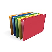 Staples Hanging File Folders, 5-Tab, Legal Size, Assorted Colors, 25/Box (TR345001)