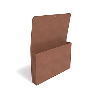 Staples Expanding Wallet, Elastic Closure, Legal Size, Brown, 10/Box (TR422618)