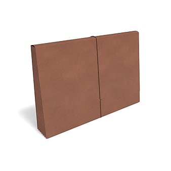 Staples Expanding Wallet, Elastic Closure, Legal Size, Brown, 10/Box (TR422618)