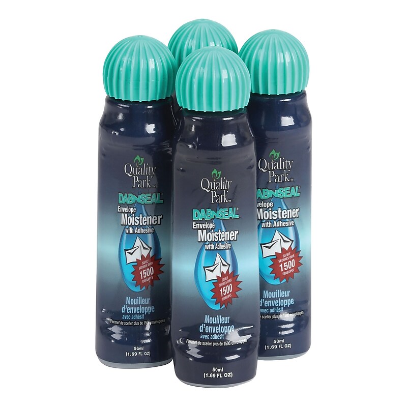 Quality Park Dab-N-Seal 1.69 oz. Envelope Moistener, Blue, 4/Pack (QUA46071) image 1