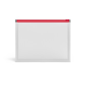 TRU RED™ Moisture Resistant Plastic Filing Envelopes with Zipper Closure, Letter Size, Assorted Colors, 5/Pack (TR51842)