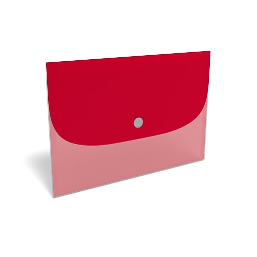 TRU RED™ Plastic Filing Envelope with Snap Closure, Letter Size