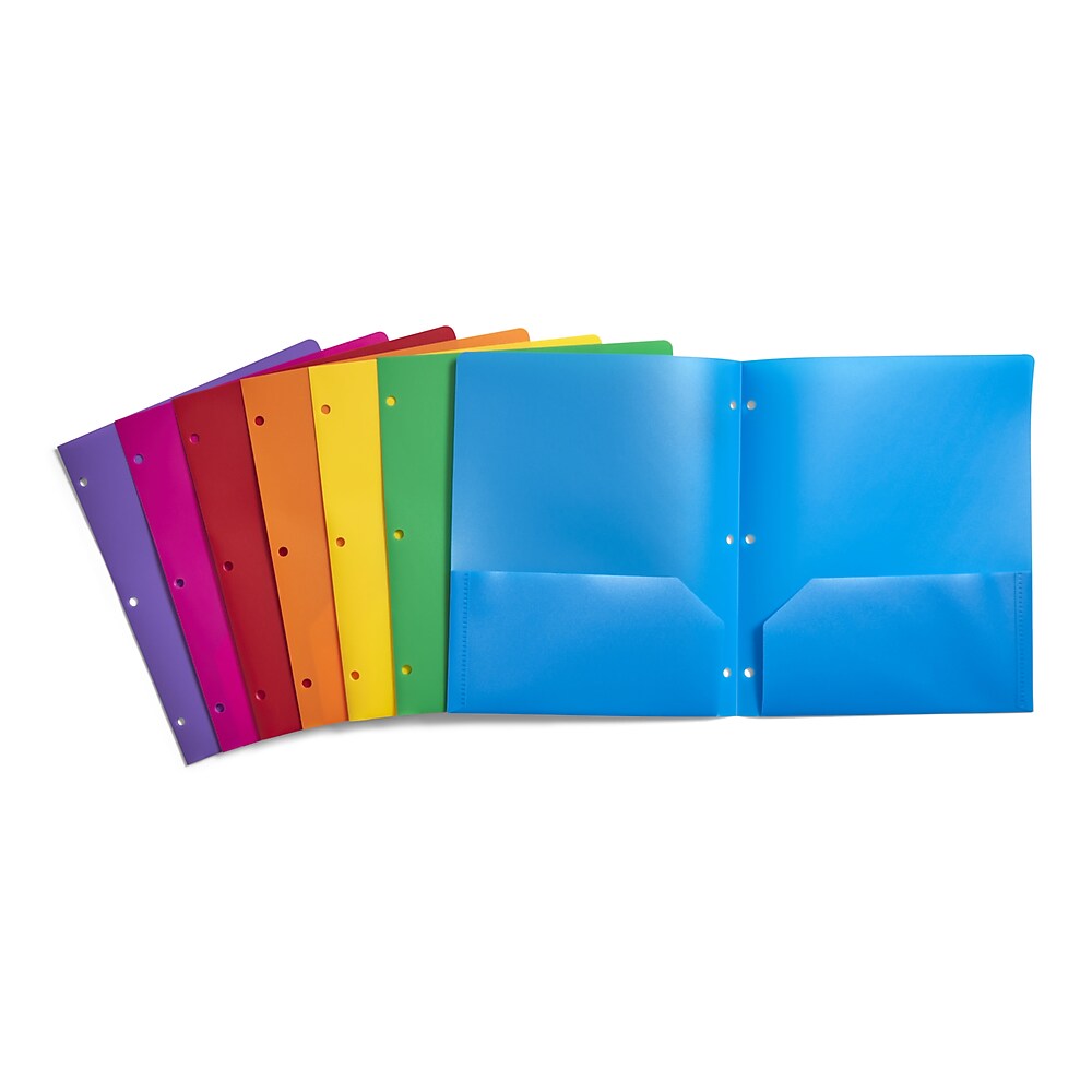 Staples® 2-pocket poly folder