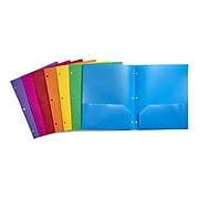 Staples Poly 2-Pocket School Folder, Assorted Colors (52819)