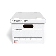 TRU RED™ File Box, Lift Off Lid, Letter/Legal, White/Black, 10/Pack (TR59208)
