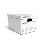 TRU RED™ File Box, Lift Off Lid, Letter/Legal, White/Black, 10/Pack (TR59208)