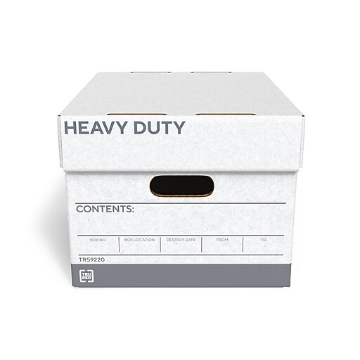 TRU RED™ Triple Wall Heavy Duty File Box, Lift Off Lid, Letter/Legal
