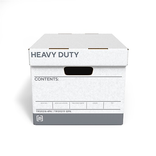 Staples® HeavyDuty Storage Boxes, Top Tab, Stacking Strength 850 lb