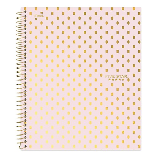 Five Star Style 1-Subject Notebook, 8 1/2" x 11", College Ruled, 100 Sheets, Assorted Colors (06348)