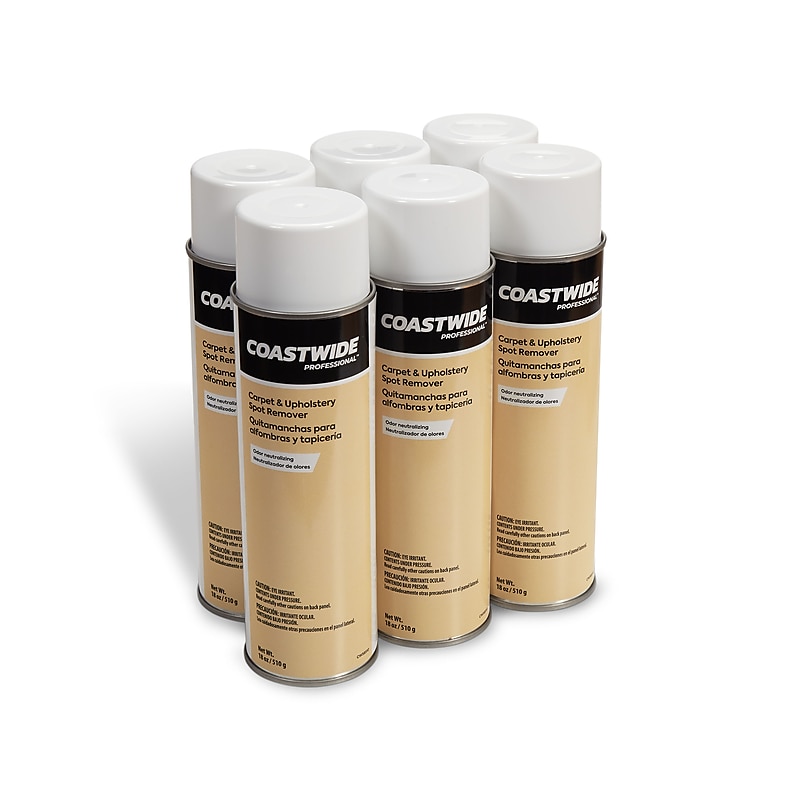 Coastwide Professional™ Carpet and Upholstery Spot Remover, Fresh Linen Scent, 18 Oz., 6/Carton (CW58510-A) image 1