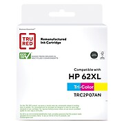 TRU RED™ Remanufactured Tri-Color High Yield Ink Cartridge Replacement for HP 62XL (C2P07AN)