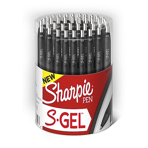Sharpie SGel Retractable Gel Pen, Medium Point, Black Ink, 36/Pack