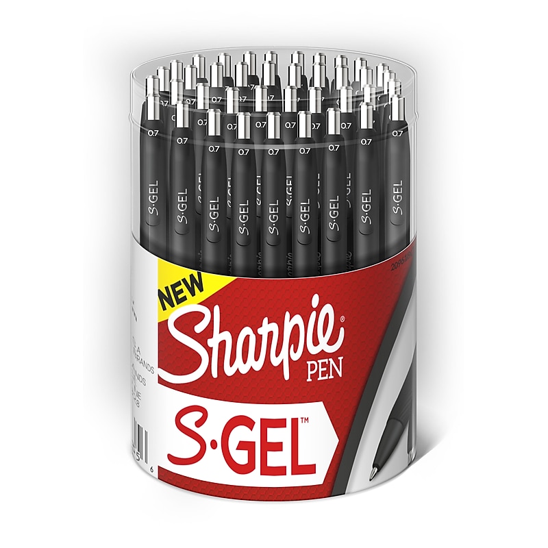 Sharpie S-Gel Retractable Gel Pens, Medium Point, 0.7mm, Black Ink, 36/Pack (2096180) image 1