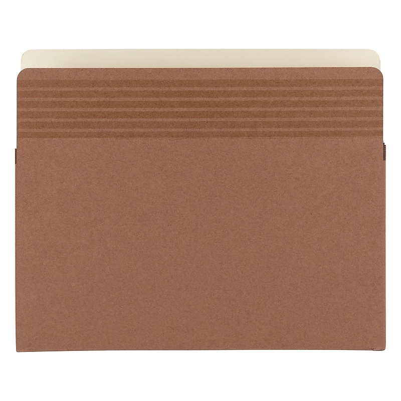 Smead Easy Grip Redrope File Pockets, 3-1/2" Expansion, Letter Size, Brown, 25/Box (73208) image 1