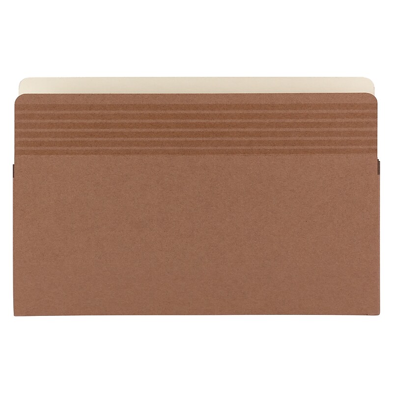 Smead Easy Grip File Pockets, Straight Cut Tab, 3.5" Expansion, Legal Size, Redrope, 25/Box (73210) image 1