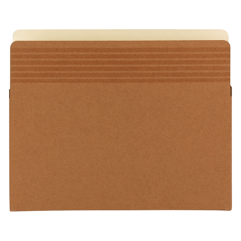 Smead Easy Grip Redrope File Pockets, 5.25" Expansion, Letter Size, Brown, 10/Box (73209) image 1
