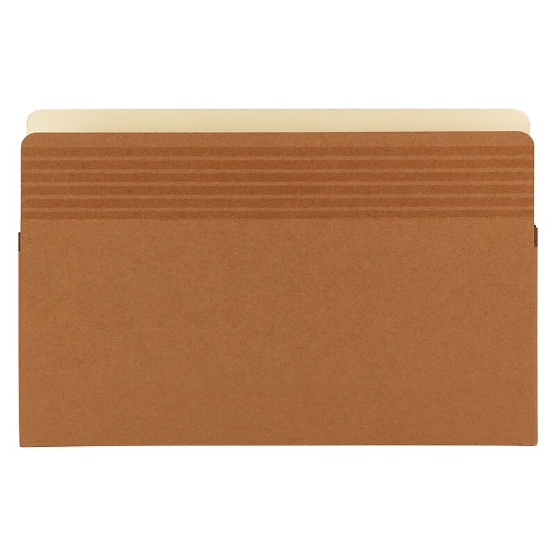 Smead Easy Grip Paper Stock File Pocket, 5.25" Expansion, Legal Size, Redrope, 10/Box (73211) image 1
