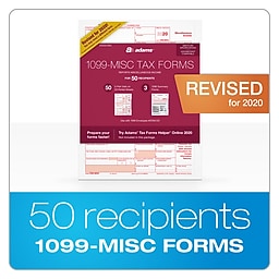 TOPS 1099 NEC 3 Up Forms 2021 TX22905KIT-NE21 5 Part NEC Tax Form Sets with Self Seal 1099 Envelopes and 3 1096 Tax Forms Kit for 30 Recipients 
