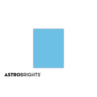 Astrobrights Colored Paper, 24 lbs., 8.5" x 11", Lunar Blue, 500 Sheets/Ream (22521/21528)