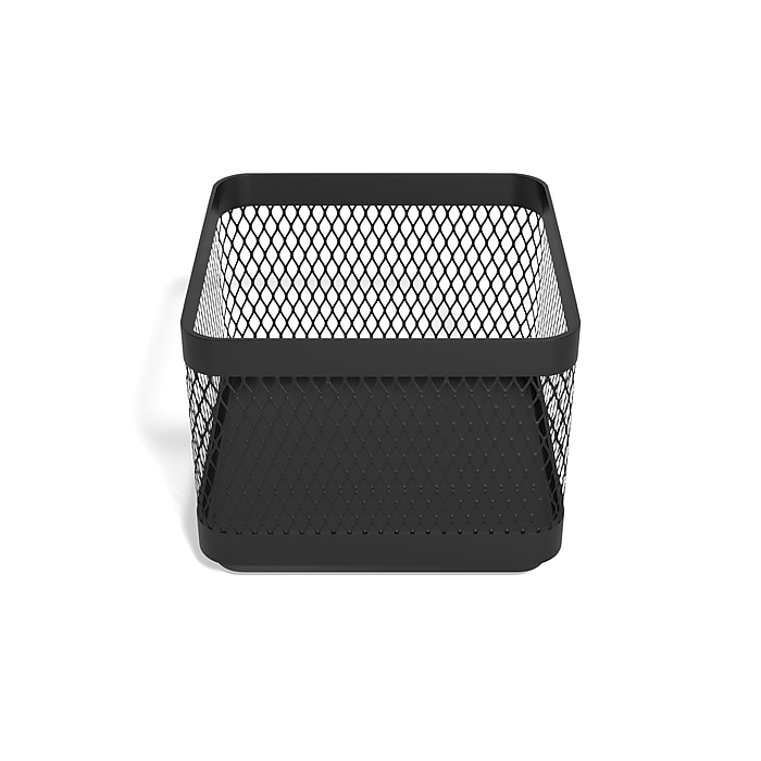 TRU RED™ Stackable Wire Mesh Accessory Holder, Matte Black