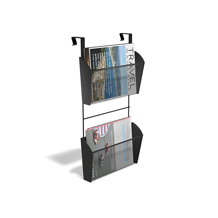 TRU RED™ 1-Pocket Mesh Letter Wall File, Black, 2/Pack (TR57580-CC