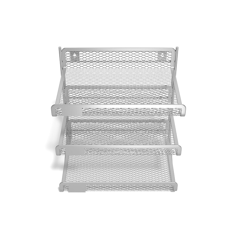 TRU RED™ 3-Compartment Wire Mesh File Organizer, Silver (TR57531) image 1