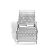 TRU RED™ All-In-One 10 Compartment Wire Mesh Compartment Storage, Silver (TR57531)