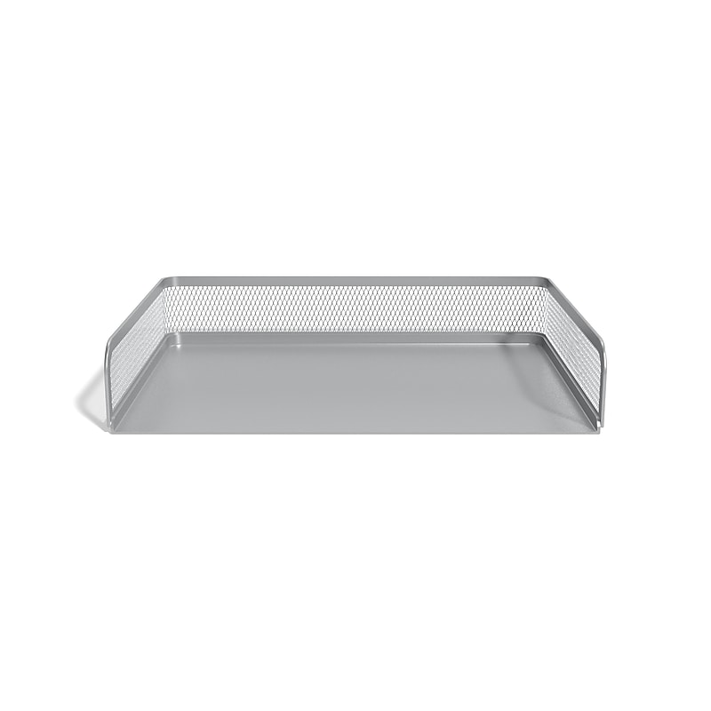 TRU RED™ Side Load Stackable Metal Letter Tray, Silver (TR57568) image 1