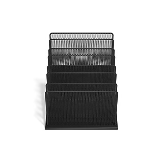 Staples Black Metal Incline Desktop File Sorter, 8