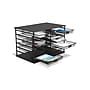 TRU RED™ 12-Compartment Metal Mesh File Organizer, Matte Black (TR57535)~#|#~s1191679_sc7