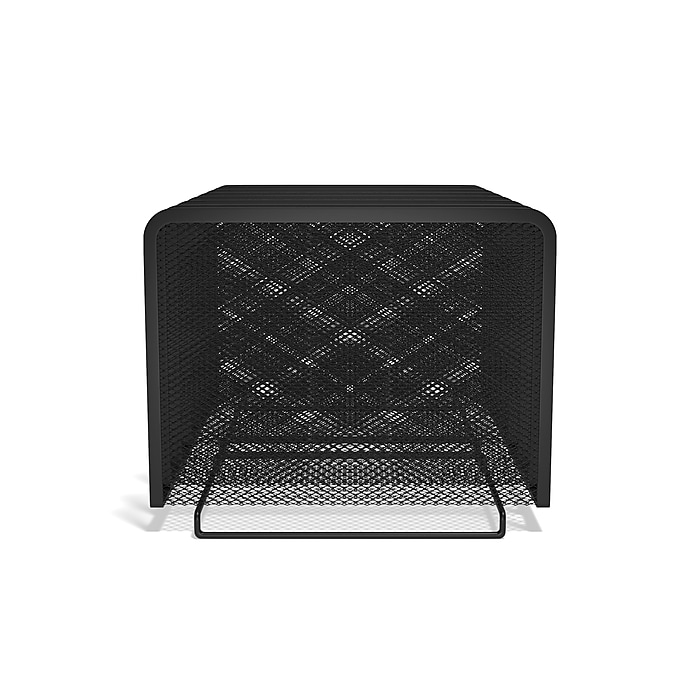 TRU RED™ 7-Compartment Wire Mesh File Organizer, Matte Black