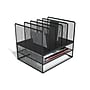 Staples 7 Compartment Wire Mesh File Organizer, Matte Black, 2/Case (TR57537CT)~#|#~s1191709_sc7