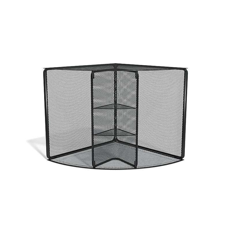 TRU RED™ 4-Compartment Wire Mesh Corner Organizer, Matte Black (TR57976) image 1