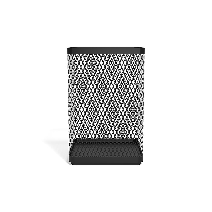 TRU RED™ Jumbo Stackable Metal Mesh Pen Holder, Matte Black