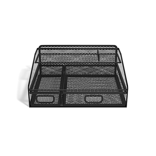 TRU RED™ Wire Mesh Accessory Holder, Matte Black (TR57539