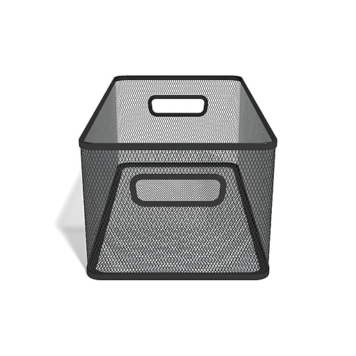 TRU RED™ Wire Mesh Storage Box, Matte Black (TR57548) | Staples