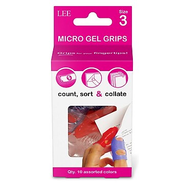 Lee Grips Finger Pad, Assorted Colors, 10/Pack (LEE61410) | Staples