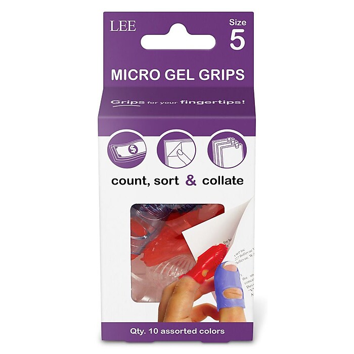 Lee Tippi Small Finger Pad, Assorted Colors, 10/Pack (61050) | Staples