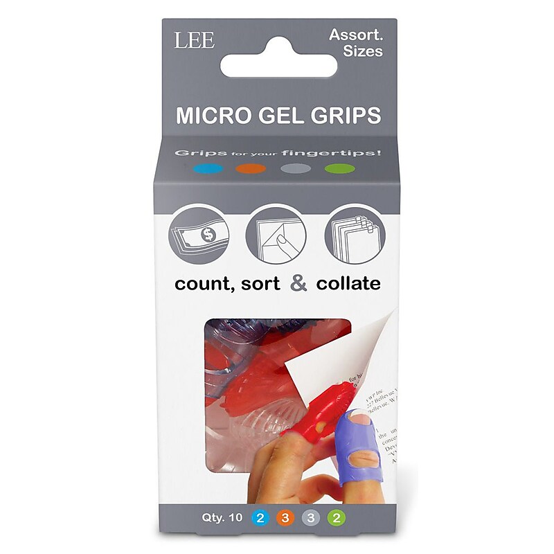 Lee Grips Finger Pad, Assorted Colors, 10/Pack (LEE61410) image 1