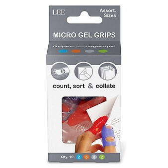 Lee Grips Finger Pad, Assorted Colors, 10/Pack (LEE61410)