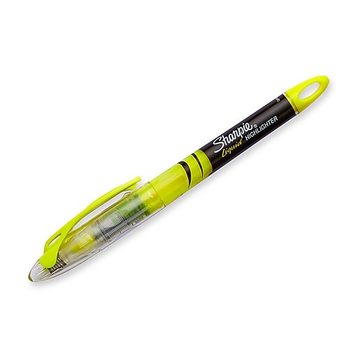 Sharpie Liquid Highlighter, Chisel Tip, Yellow (1754463) Staples