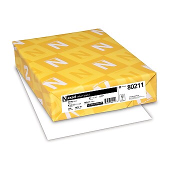 Exact Vellum Bristol Cardstock, 8.5" x 11", 67 lb., White, 250 Sheets/Ream (80211)
