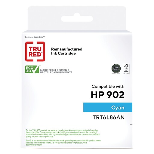TRU RED™ Remanufactured Cyan Standard Yield Ink Cartridge Replacement for  HP 902 (T6L86AN)