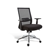 Union & Scale™ Prestige Marrett Fabric/Mesh Swivel Task Chair, Black (UN53249)