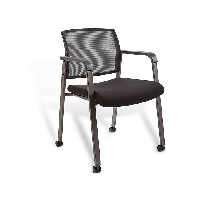 Workplace2.0 Esler Fabric Guest Chair Black UN28355 CC Staples