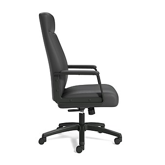 Union & Scale™ Prestige™ Bonded Leather Manager Chair, Black (UN59408)